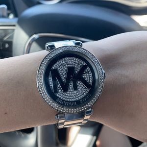 Silver Diamond Trim Michael Kors Watch